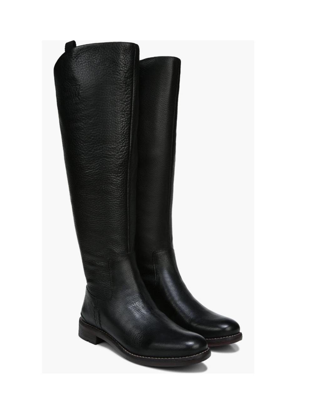 Franco Sarto Meyer Knee High Boot Black Leather Women’s Size 7 Wide Calf
